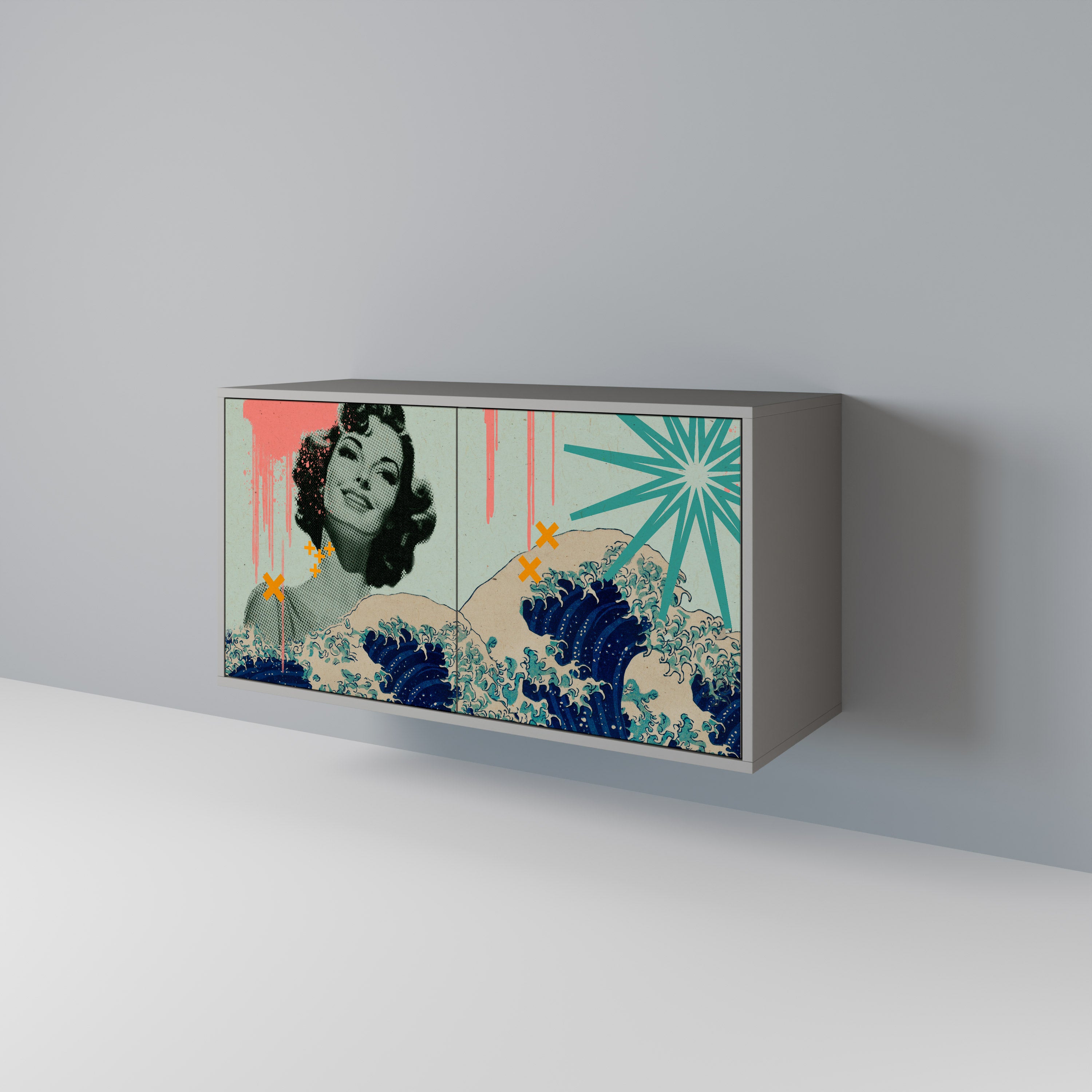 KANAGAWA BEAUTY Skänk med två dörrar