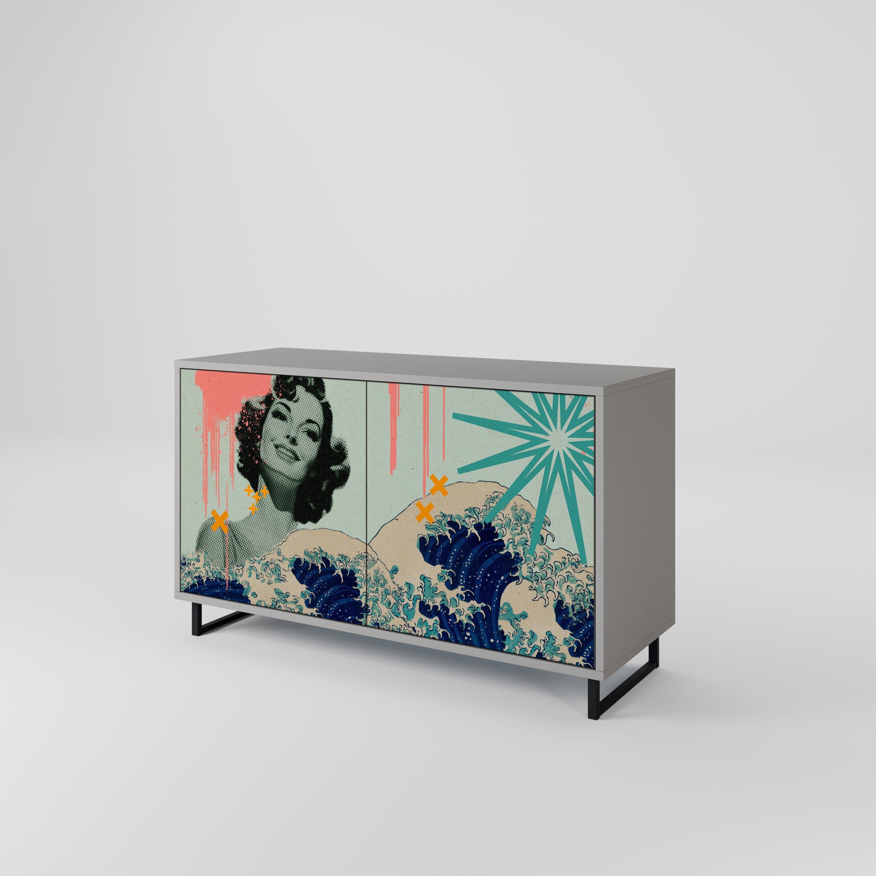 KANAGAWA BEAUTY Skänk med två dörrar