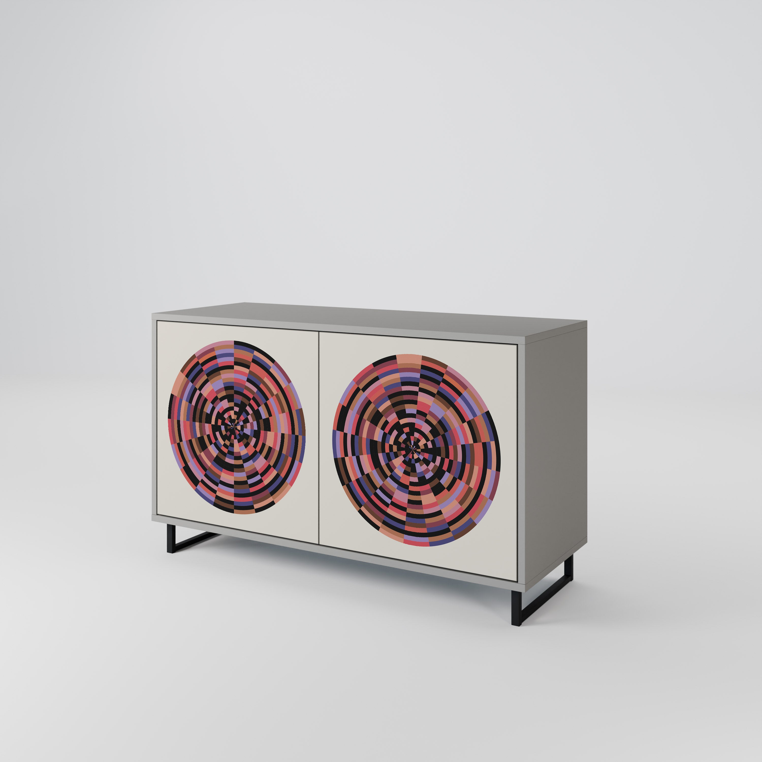 BROWN CIRCLES 2-türiges Sideboard