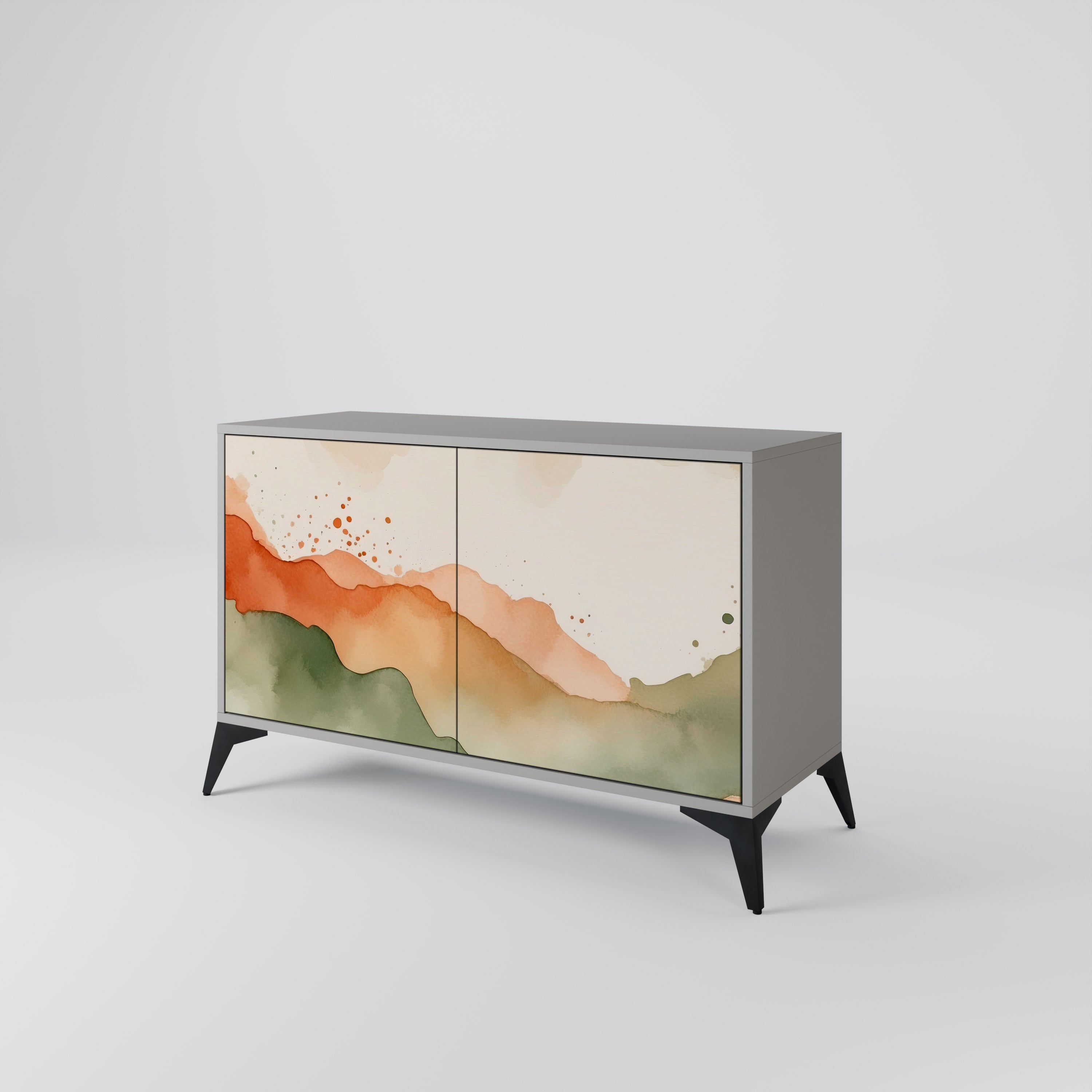 WATERCOLOUR PEAKS 2-türiges Sideboard