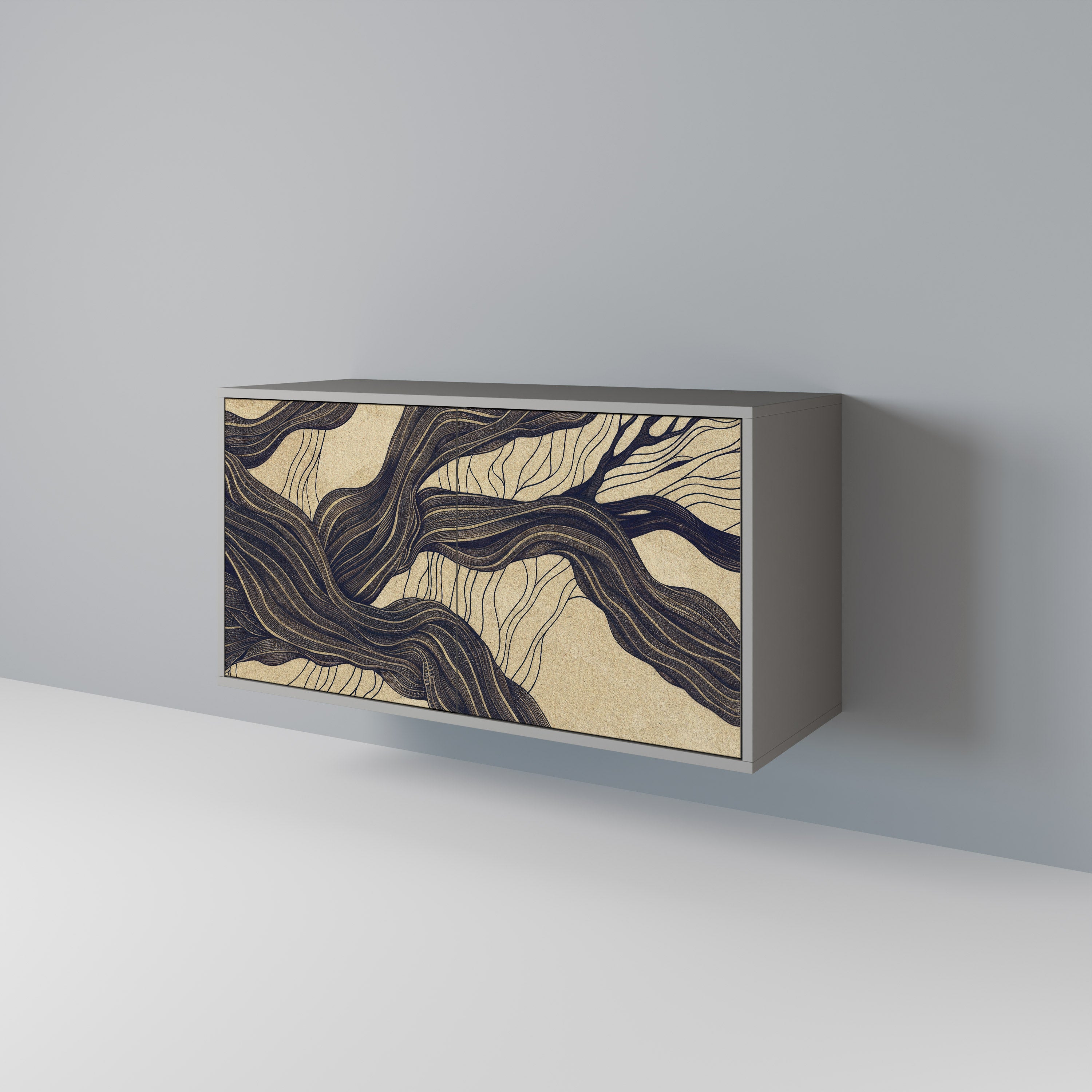 UNIFIED FRAGMENTS Skänk med två dörrar