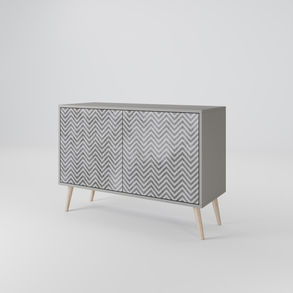 CONCRETE ZIG ZAG Μπουφές 2-θυρών