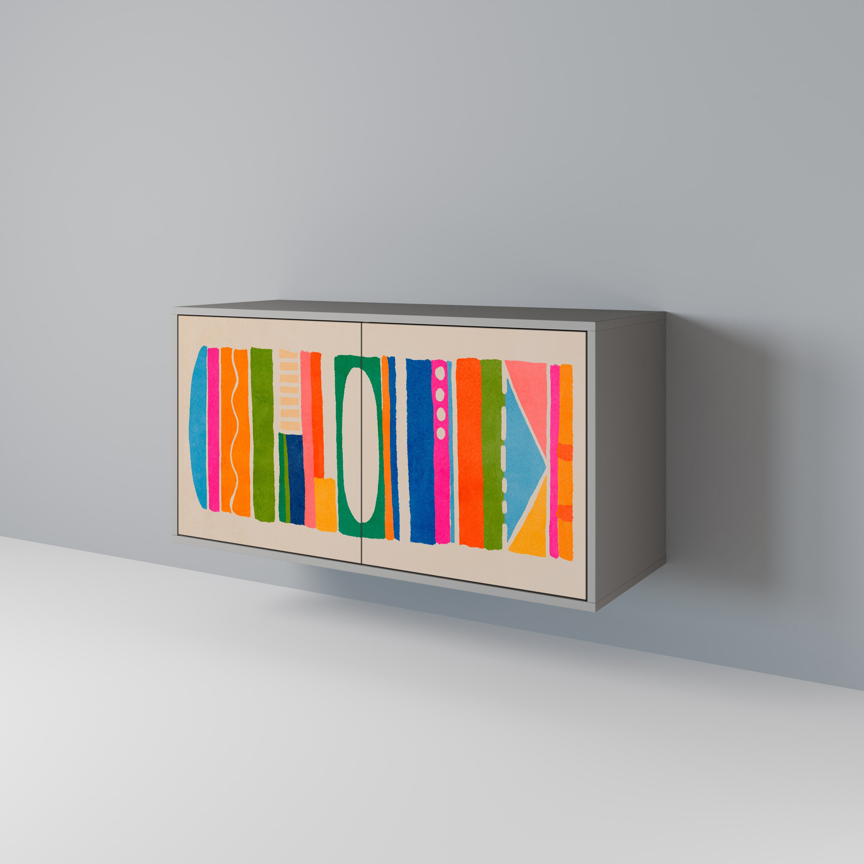 GEOMETRIC SHINE Skänk med två dörrar