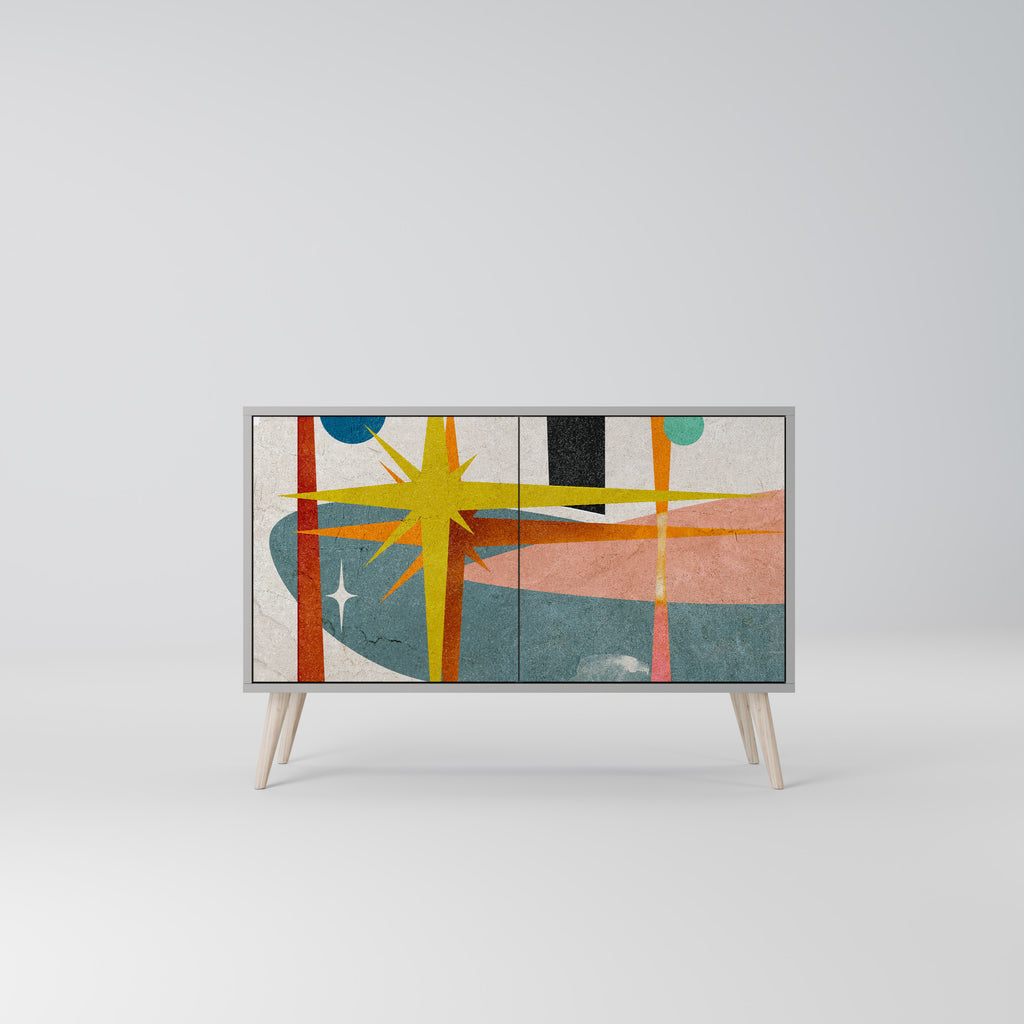 INTERSTELLAR VIBES Skänk med två dörrar