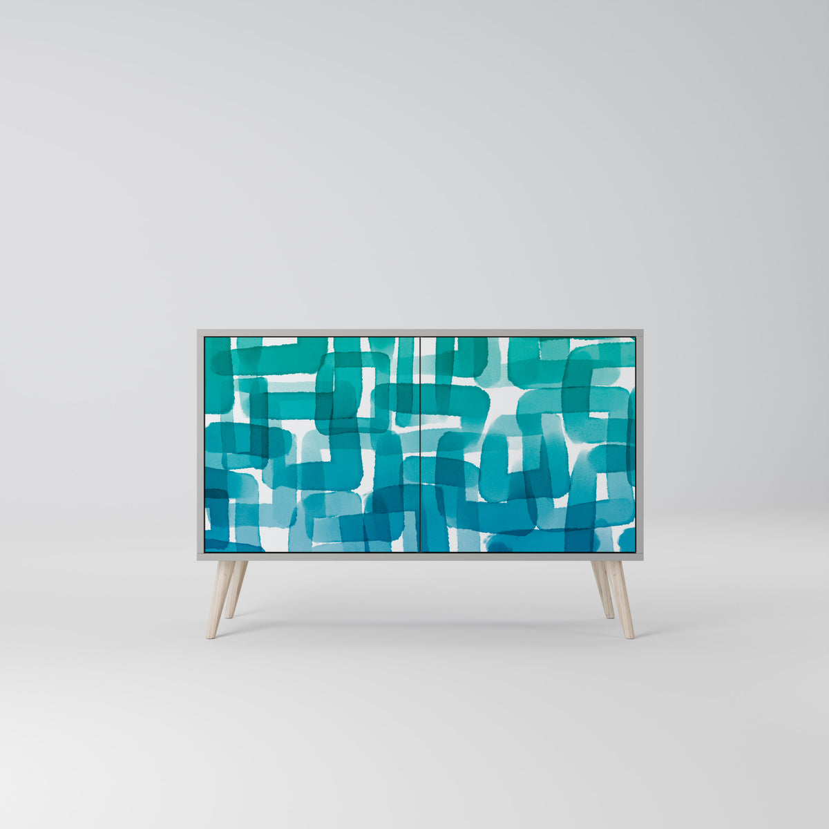TURQUOISE RECTANGLES 2-türiges Sideboard