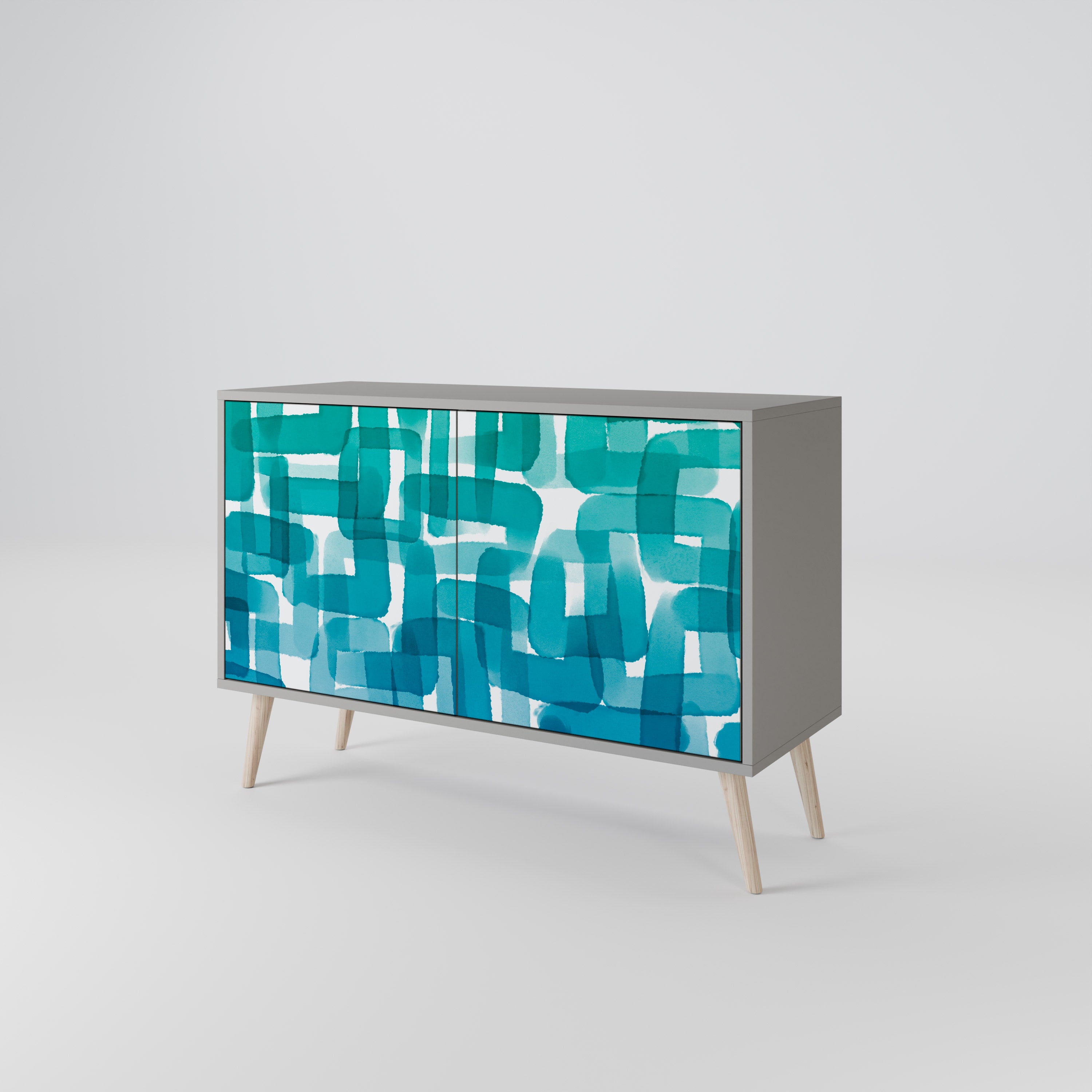 TURQUOISE RECTANGLES 2-türiges Sideboard