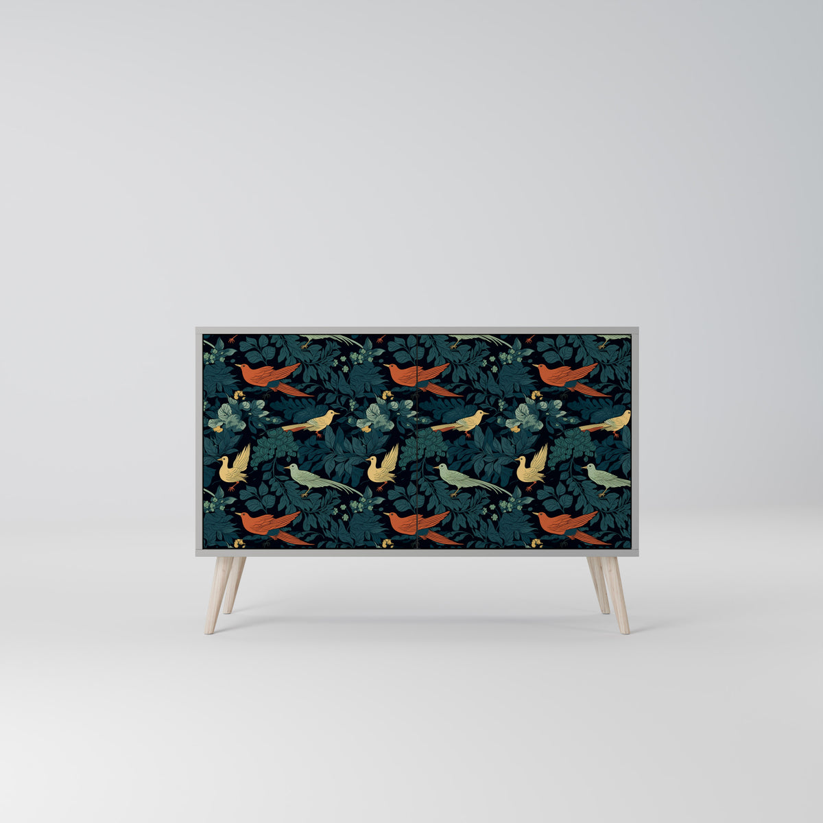 FOWL ORNAMENT Skänk med två dörrar
