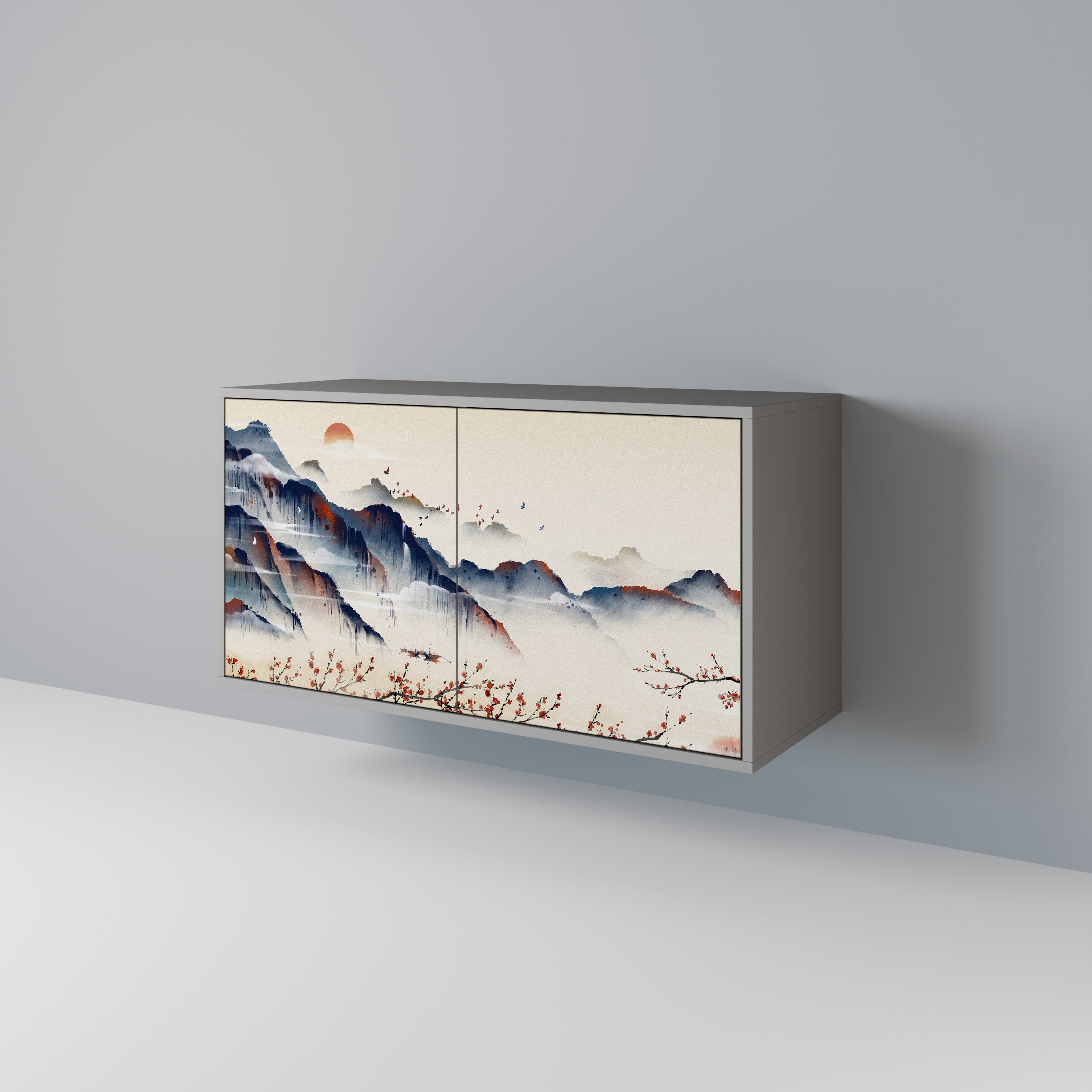 JAPANESE LANDSCAPE 2-Door Sideboard