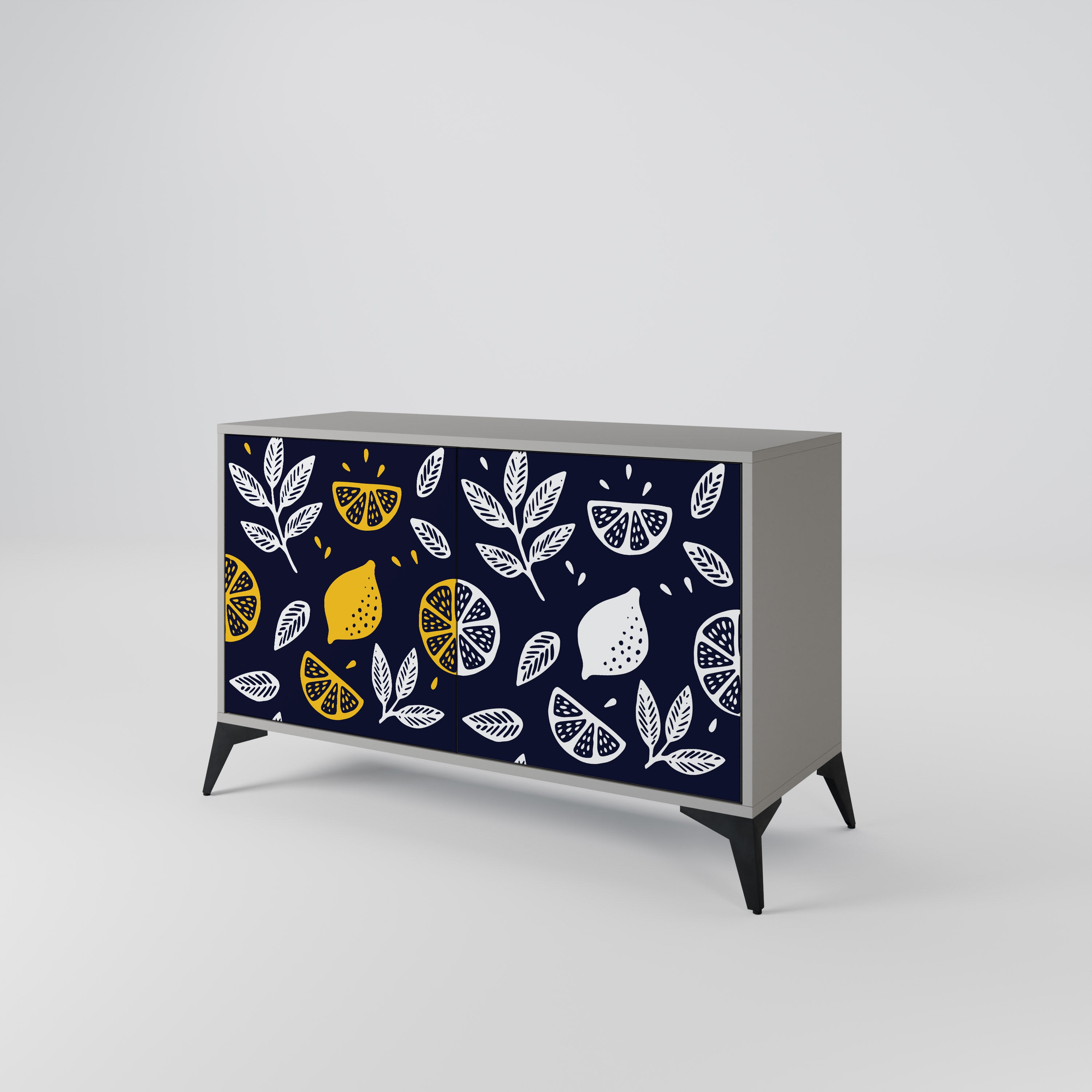 CITRUS BLACK AND WHITE 2-Door Sideboard