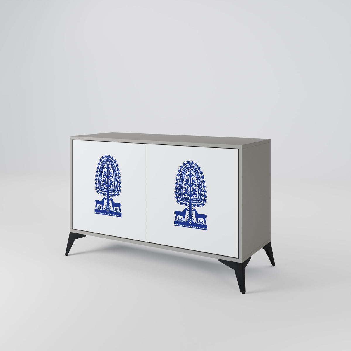 POLISH FOLK ART 2-Door Sideboard