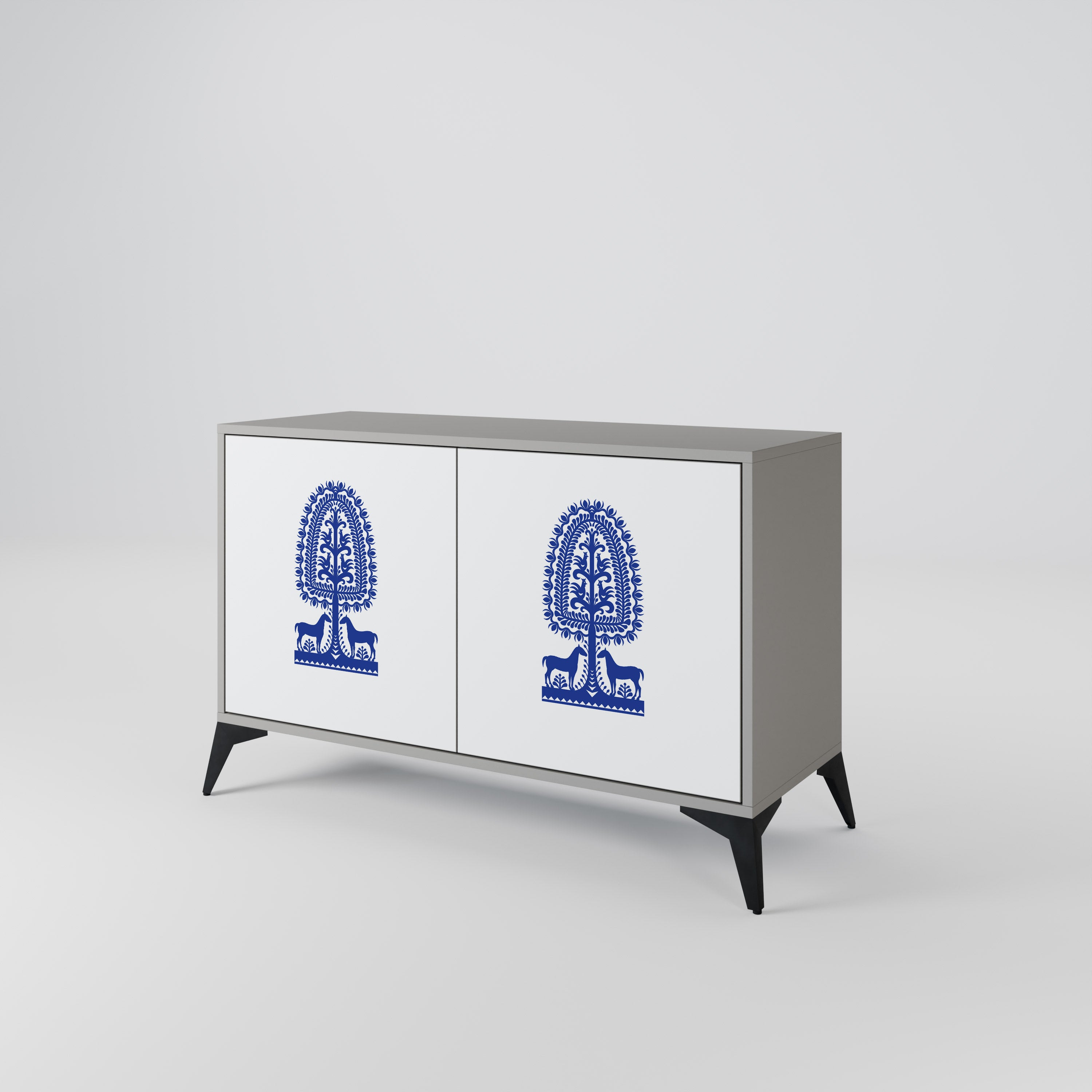 POLISH FOLK ART 2-Door Sideboard