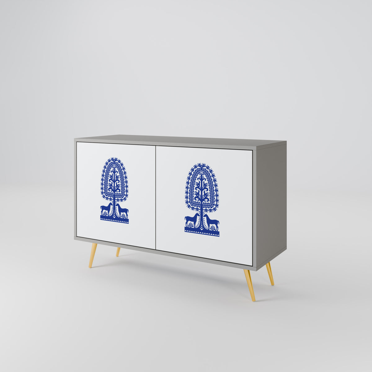 POLISH FOLK ART 2-Door Sideboard