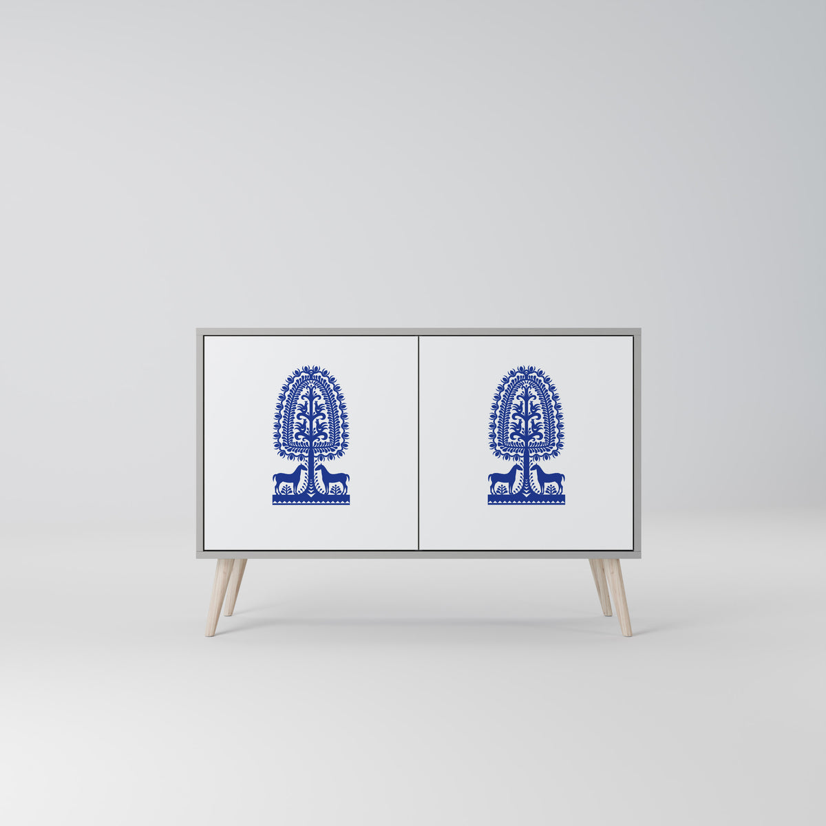 POLISH FOLK ART 2-türiges Sideboard