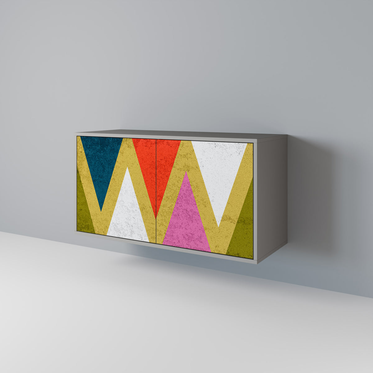 COLORFUL TRIANGLES Dvoudveřová komoda
