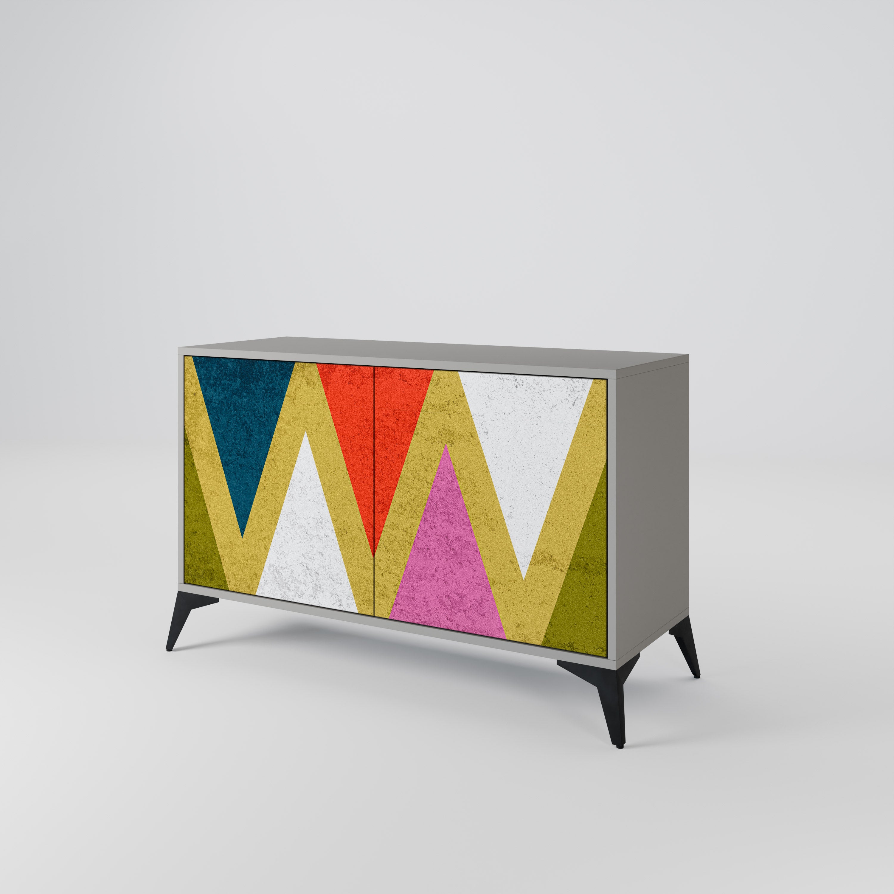 COLORFUL TRIANGLES 2-Door Sideboard