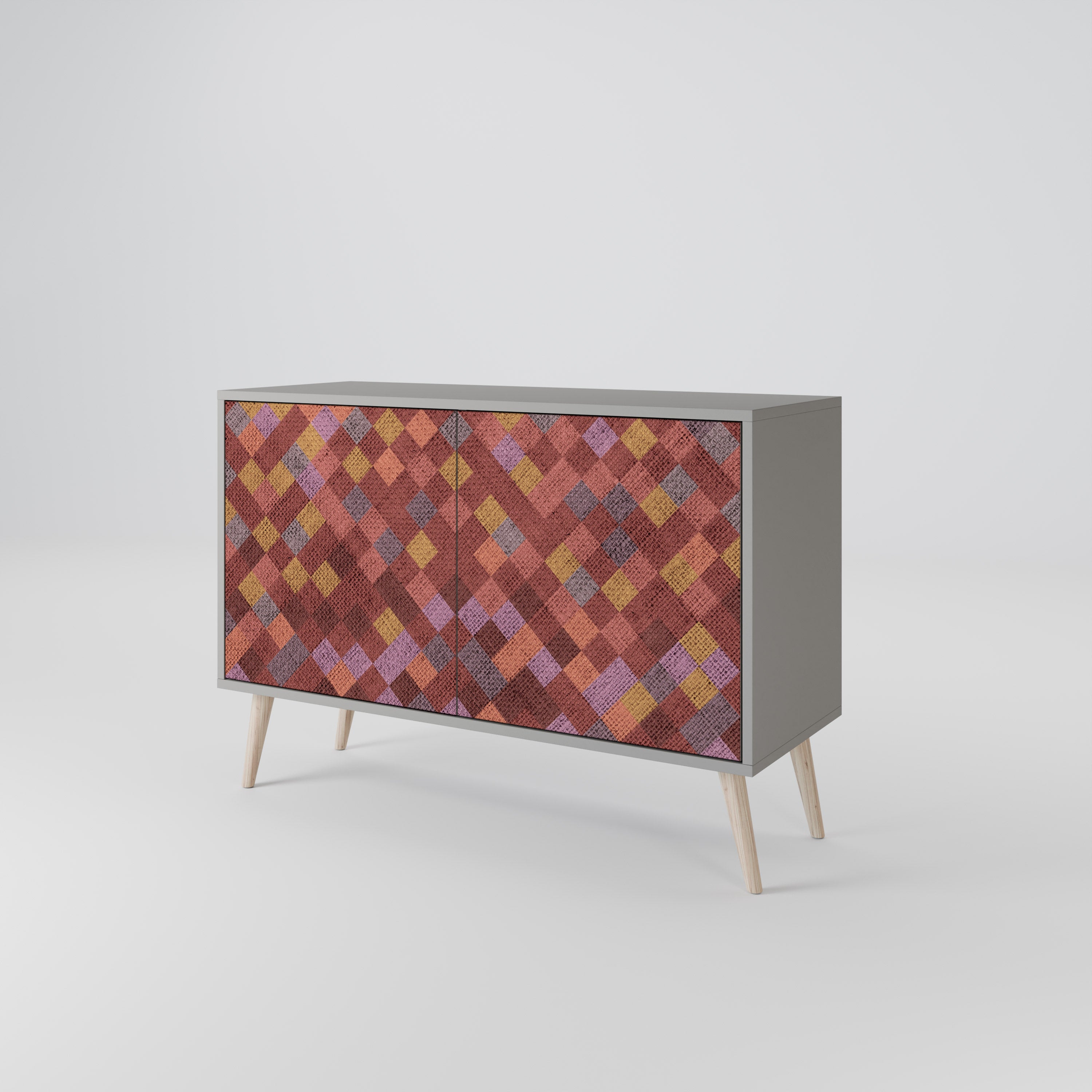 PAINTED SQUARES 2-Door Sideboard