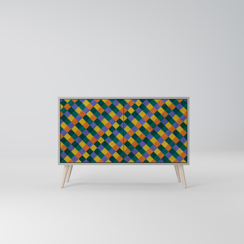 PAINTED SQUARES MIX 2-Door Sideboard