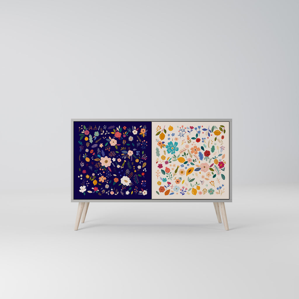 FLORAL COMBINATION Skänk med två dörrar