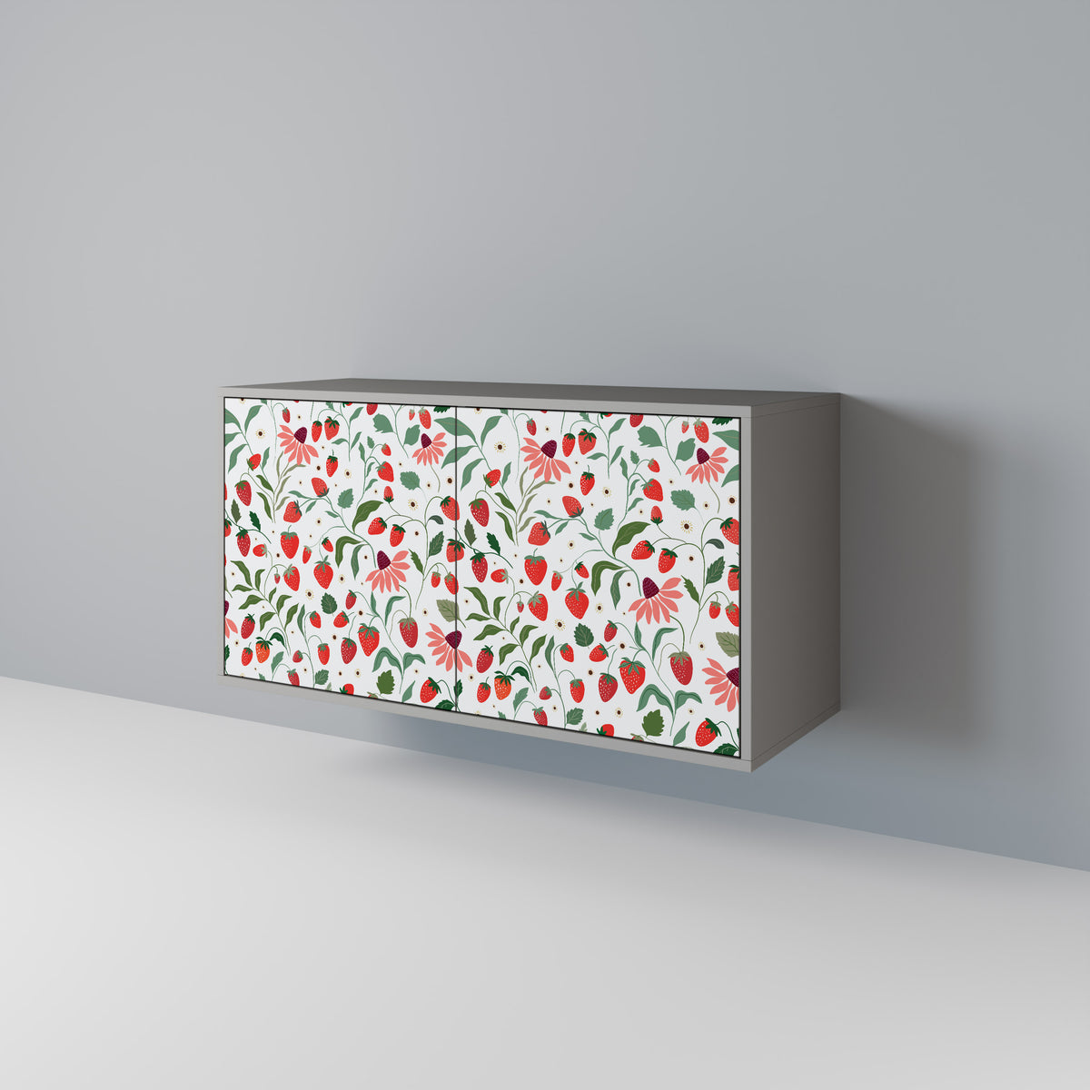 FLOWERS AND STRAWBERRIES Μπουφές 2-θυρών