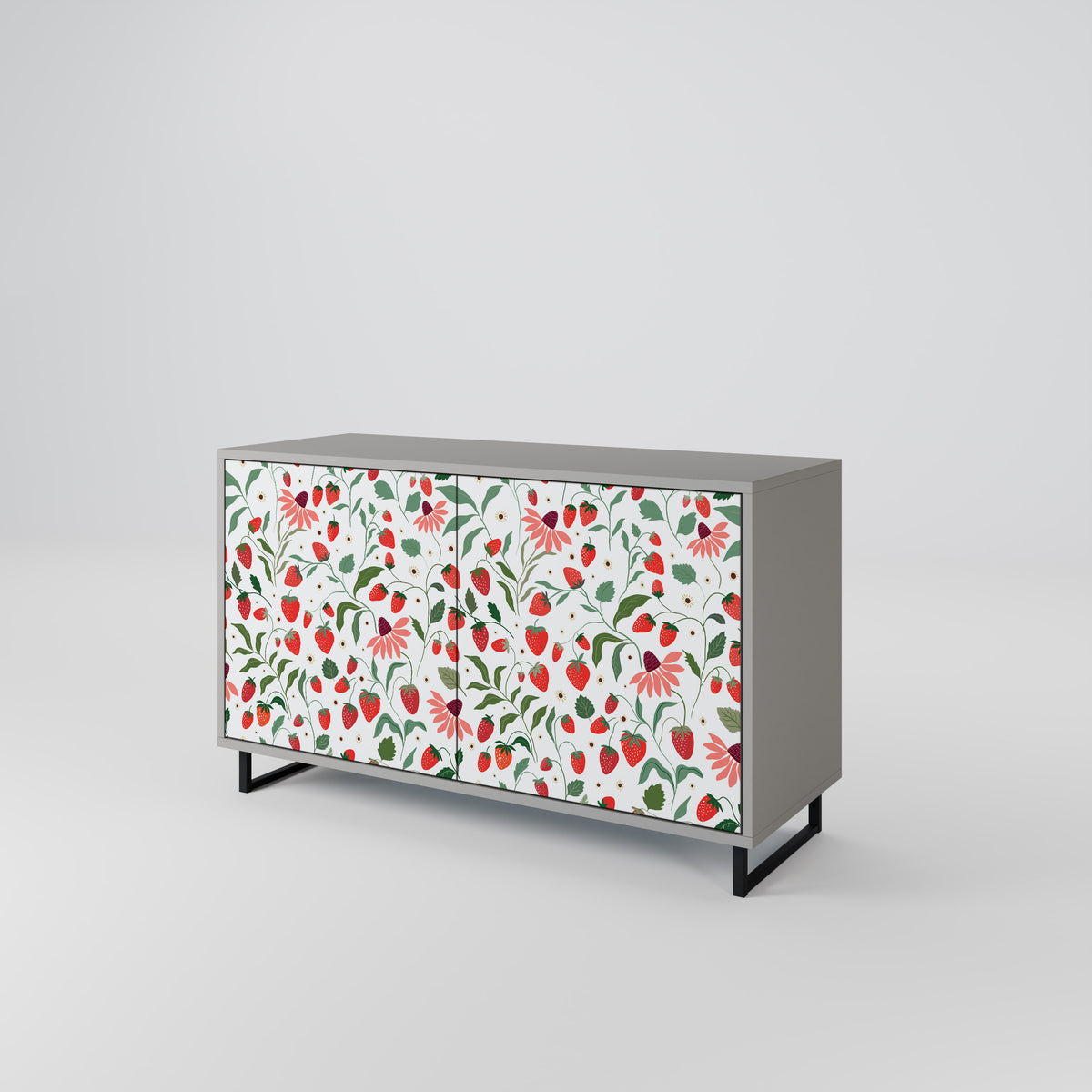 FLOWERS AND STRAWBERRIES Μπουφές 2-θυρών