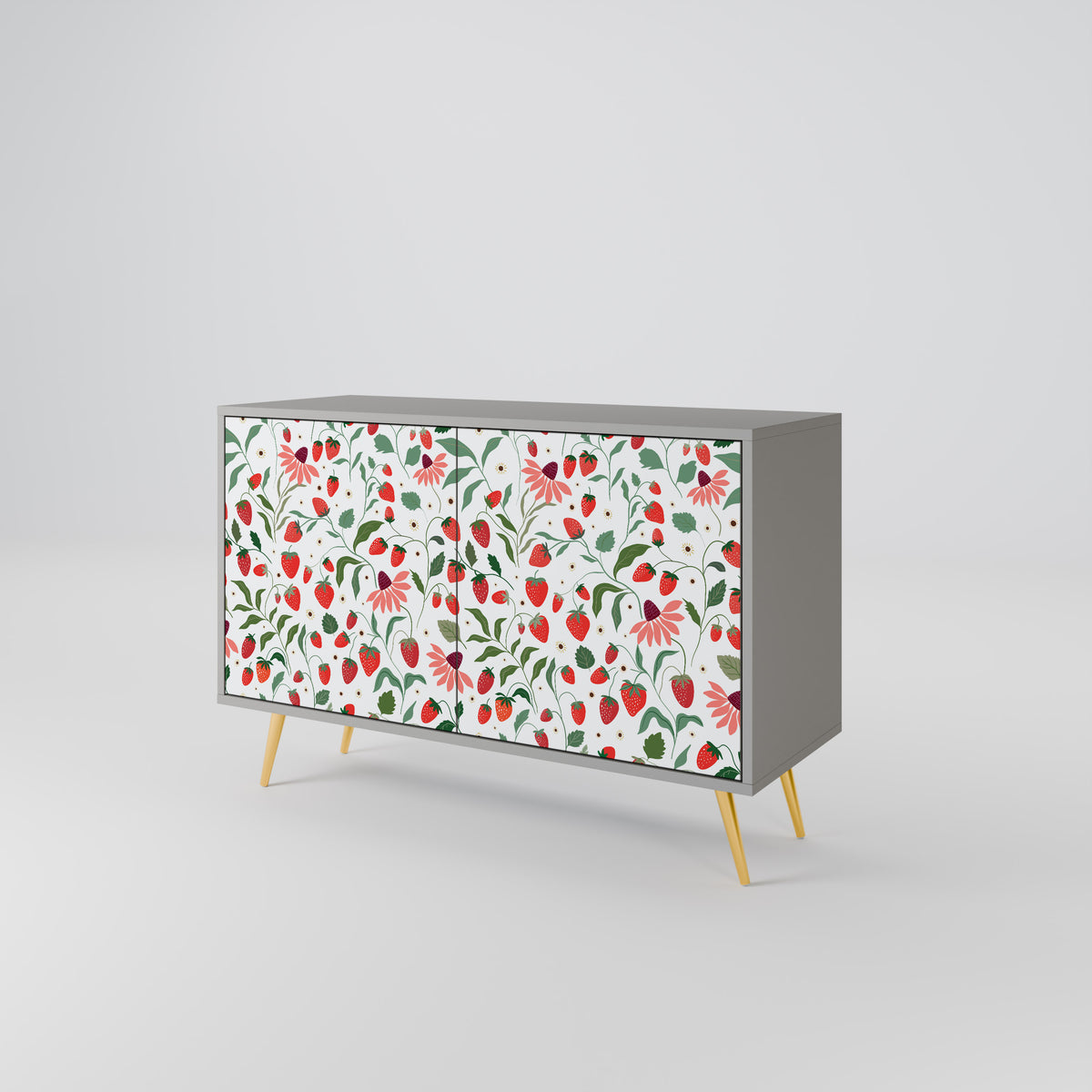 FLOWERS AND STRAWBERRIES Μπουφές 2-θυρών