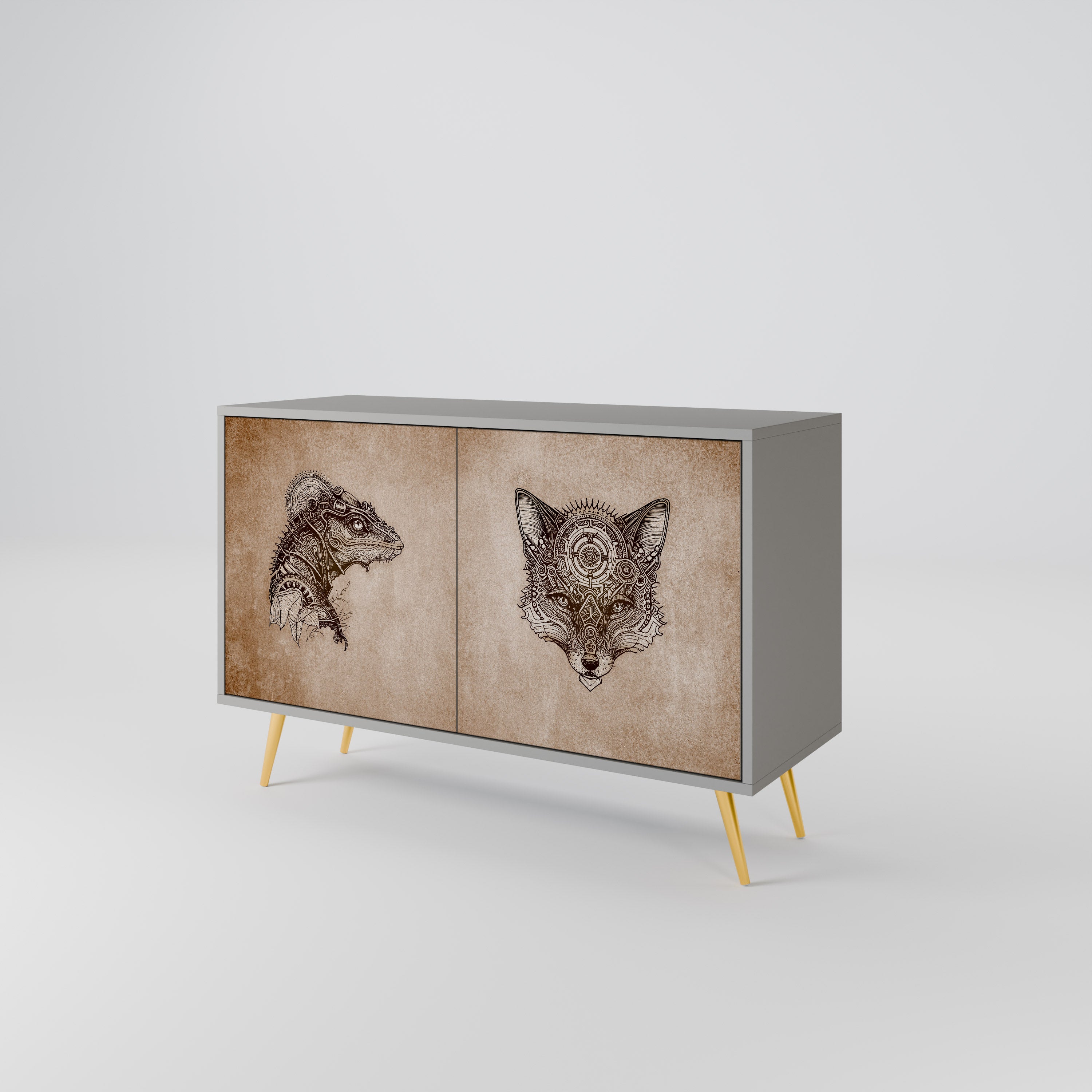 STEAMPUNK CLAN 2-Door Sideboard