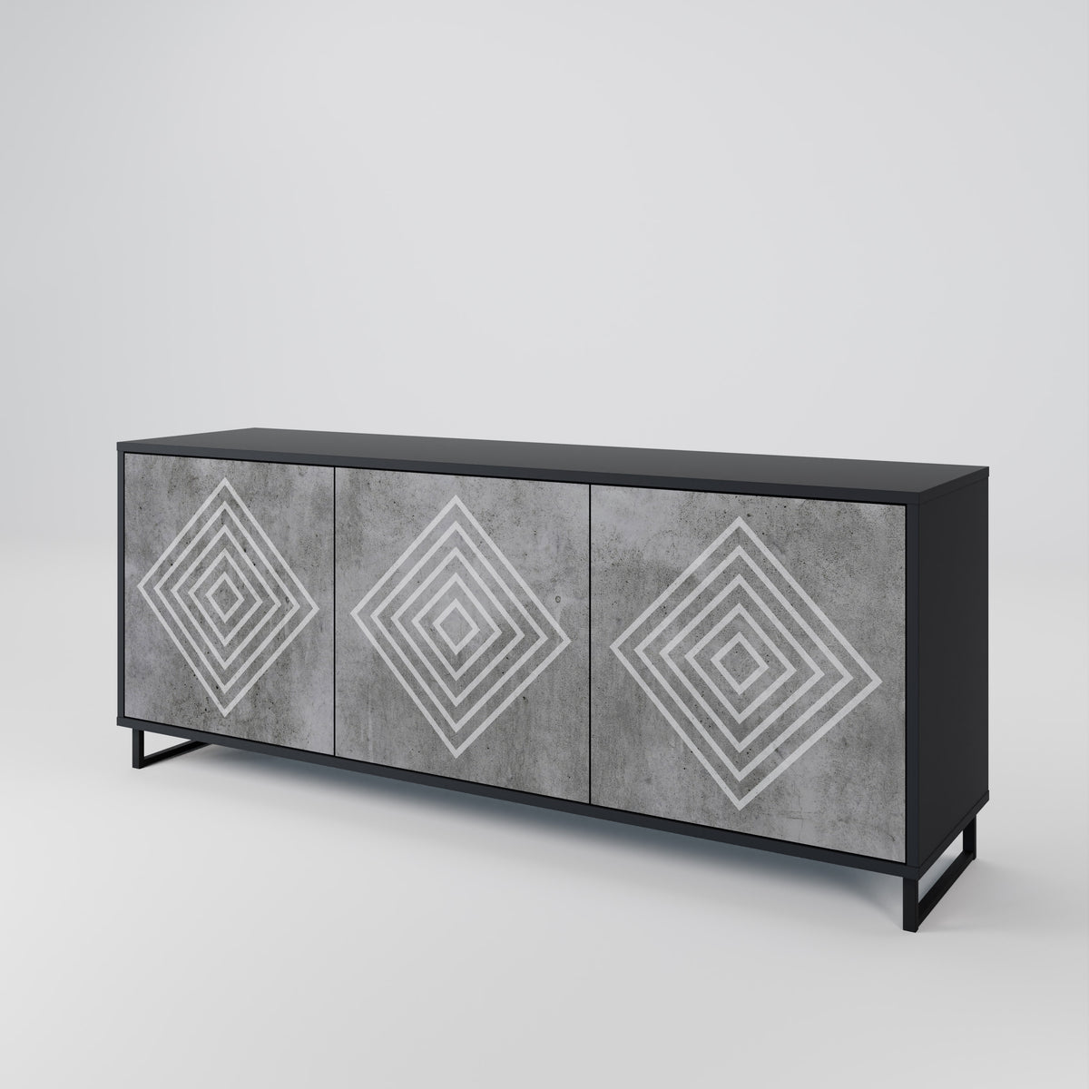 POLYGONAL ARTISTRY Aparador de 3 Portas
