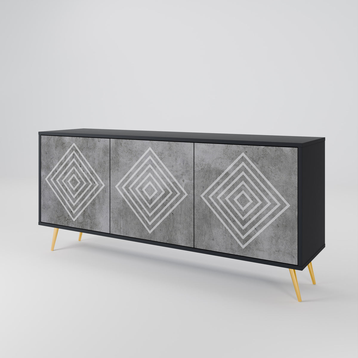 POLYGONAL ARTISTRY Aparador de 3 Portas