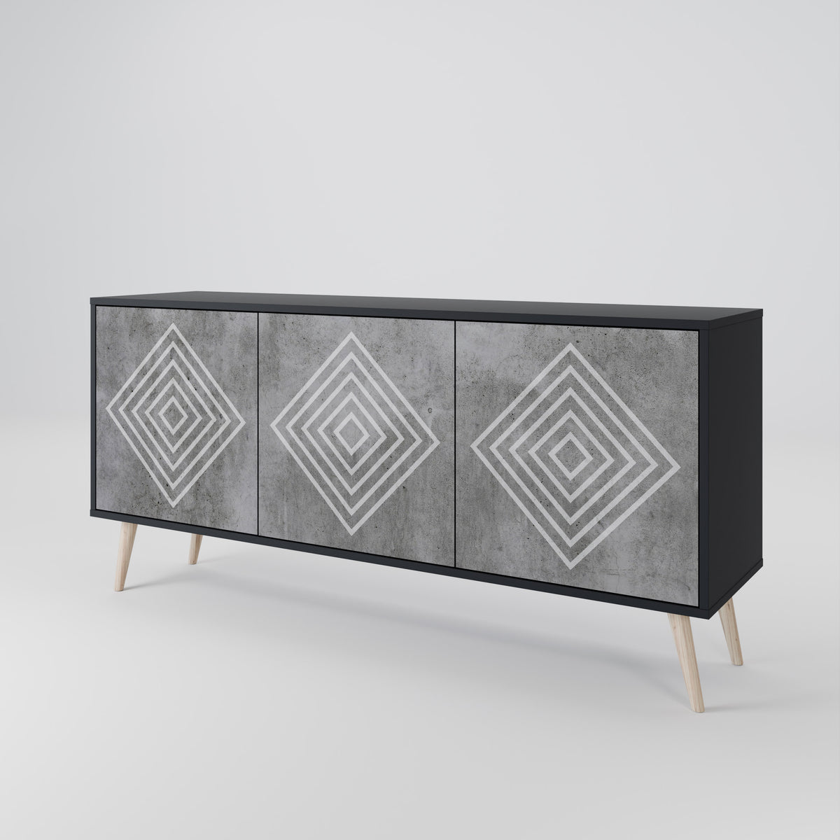 POLYGONAL ARTISTRY Aparador de 3 Portas