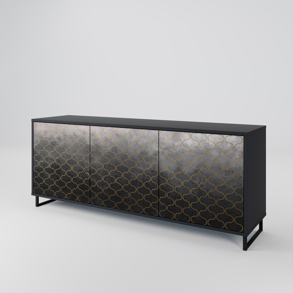 TESSELATED GRAYISH Aparador de 3 Portas