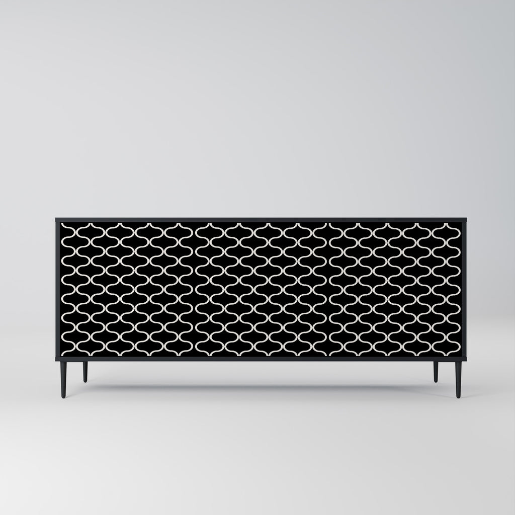 TESSELATED BLACKNESS 3-Door Sideboard