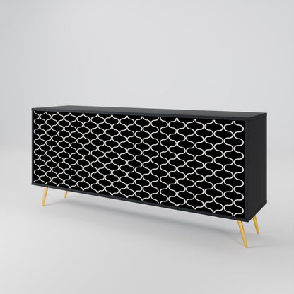 TESSELATED BLACKNESS 3-Door Sideboard