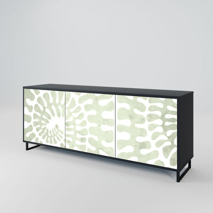 Credenza HELIX DANCE a 3 ante in finitura nera