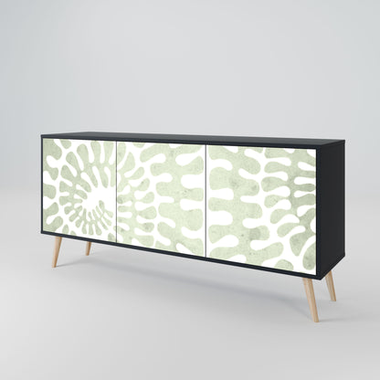 Credenza HELIX DANCE a 3 ante in finitura nera