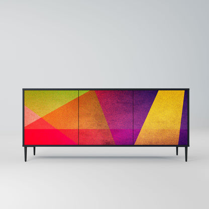 Credenza VIVID GEOMETRY a 3 ante in finitura nera