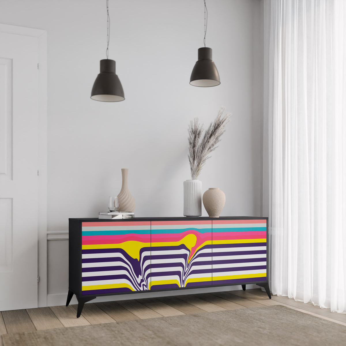 TONE COLLAPSE 3-Door Sideboard