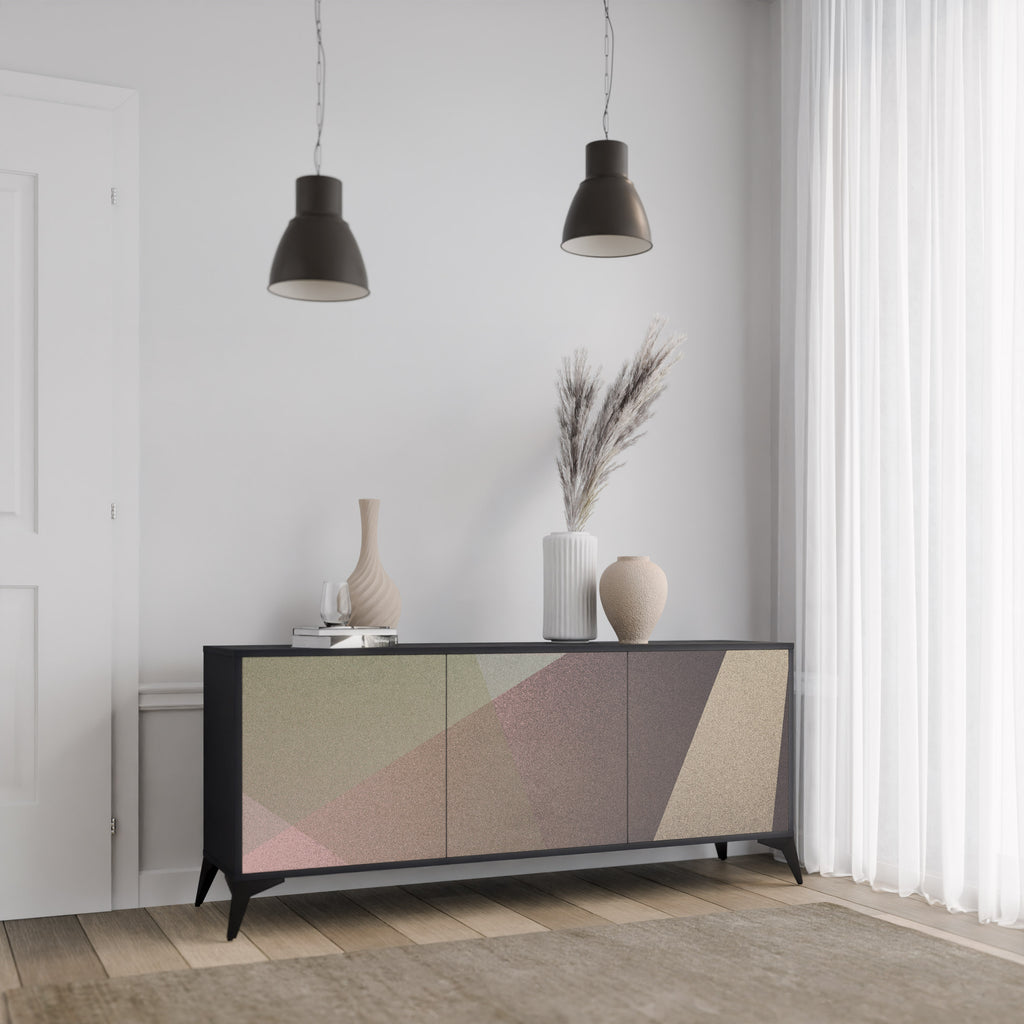 BEIGE GEOMETRY 3-türiges Sideboard