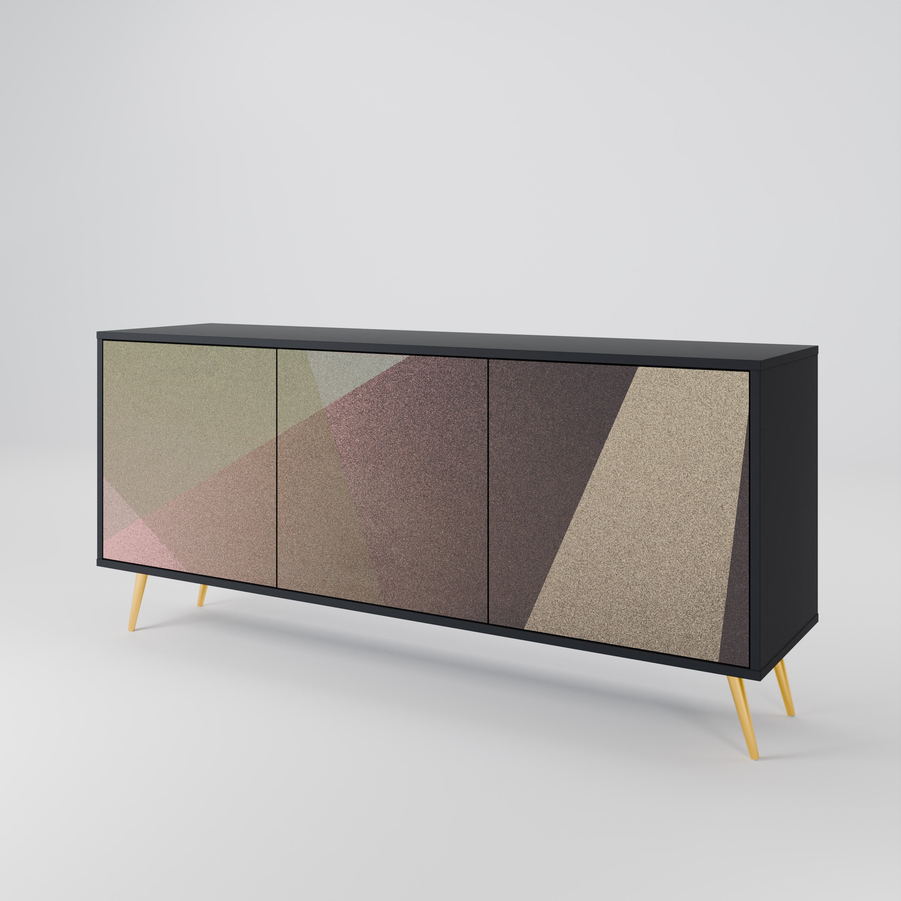 BEIGE GEOMETRY 3-türiges Sideboard