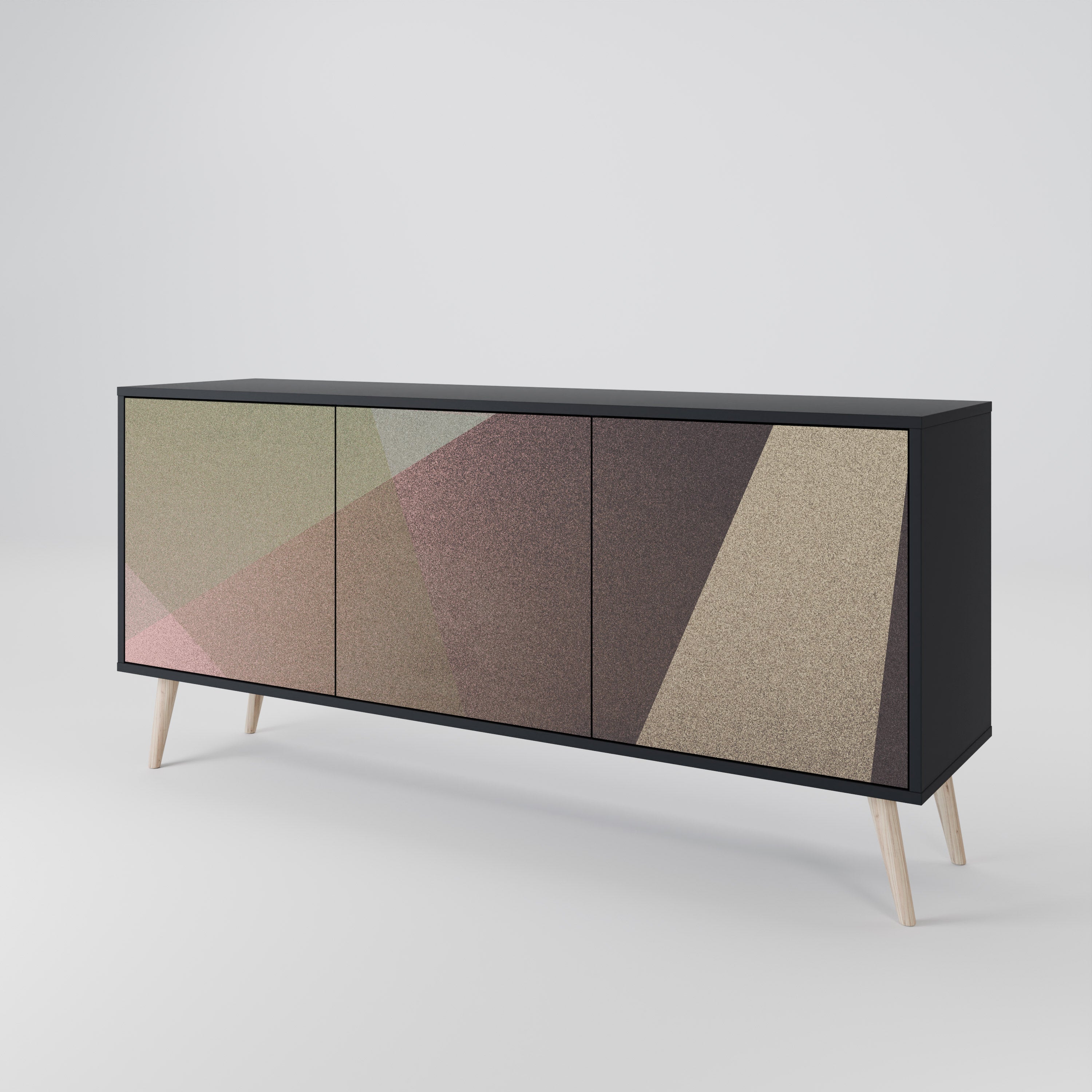 BEIGE GEOMETRY 3-türiges Sideboard