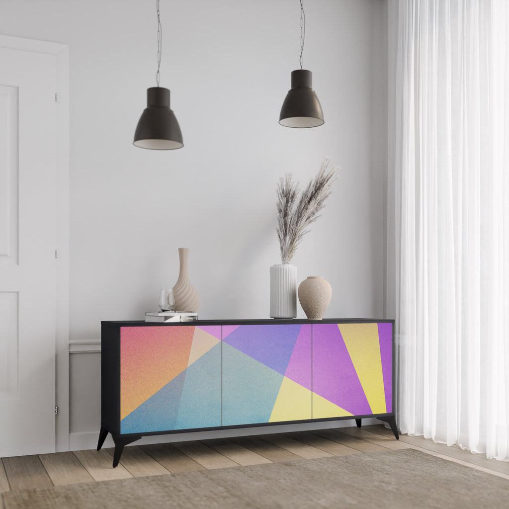 BRIGHT GEOMETRY 3-Door Sideboard