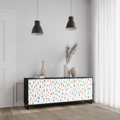 Credenza ENERGETIC SPOT a 3 ante in finitura nera