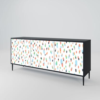 Credenza ENERGETIC SPOT a 3 ante in finitura nera