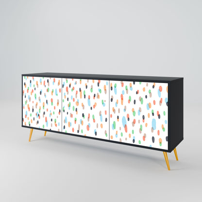 Credenza ENERGETIC SPOT a 3 ante in finitura nera