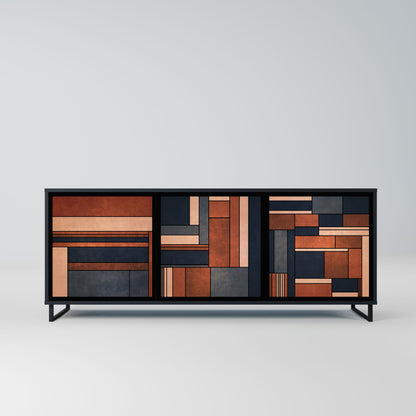 Credenza INTREPID FORMATION a 3 ante in finitura nera