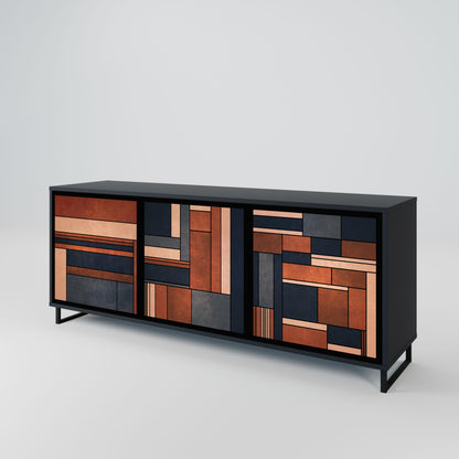 Credenza INTREPID FORMATION a 3 ante in finitura nera