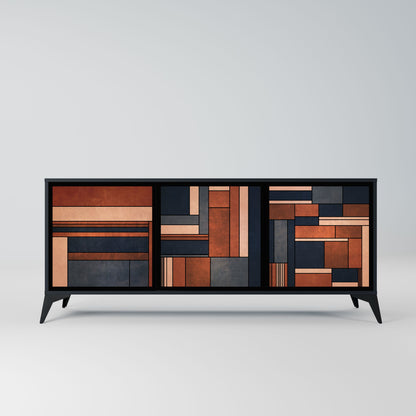 Credenza INTREPID FORMATION a 3 ante in finitura nera