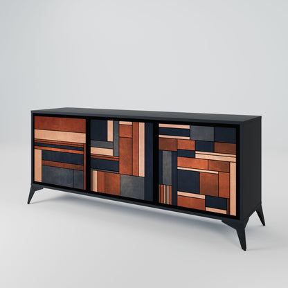 Credenza INTREPID FORMATION a 3 ante in finitura nera