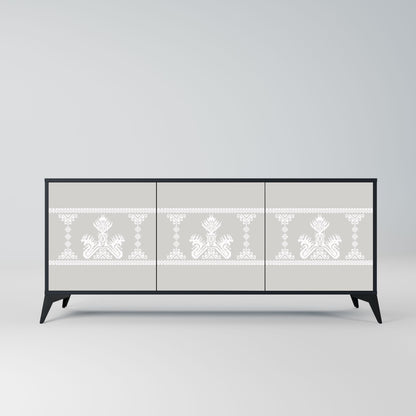 Credenza THAI GRAY a 3 ante in finitura nera