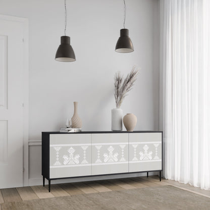 Credenza THAI GRAY a 3 ante in finitura nera