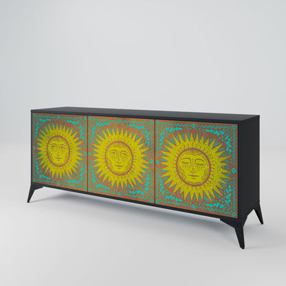 Credenza a 3 ante SUNSHINE EULOGY in finitura nera